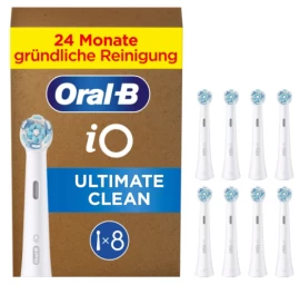 Oral-B iO Ultimate Clean x8 Dantų šepetėlio galvutės, Balta