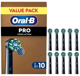 Oral-B Pro Cross Action x10 Dantų šepetėlio galvutės, Juoda