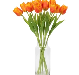 Oranžinė Tulpė 38 Cm Gyva Pavasario Dekoracija