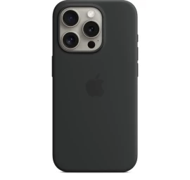 Originalus apple Silikoninis Dėklas iphone 15 Pro Silikoninis Dėklas Magsafe Juodas
