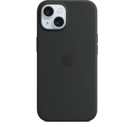 Originalus apple Silikoninis Dėklas iphone 15 Silikoninis Dėklas Magsafe Juodas