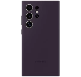 Originalus Silikoninis Dėklas Samsung Galaxy S24 Ultra Silicone Case Tamsiai Violetinis