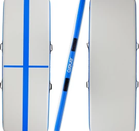 Oro Sunkvežimio Gimnastikos Kilimėlis Akrobatinis Takas 300x100x15cm Elektrinis Siurblys Mėlynas