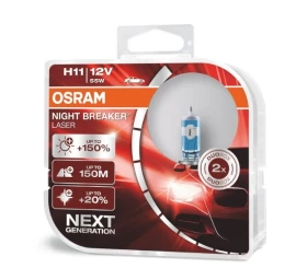 Osram lemputės Night Breaker Laser,+150%, H11, 55W,2 vnt, DUO 6421