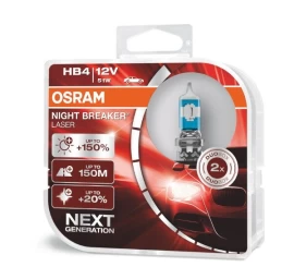 Osram lemputės Night Breaker Laser,+150%, HB4, 51W,2 vnt, DUO O900