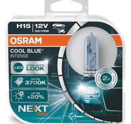 Osram lemputės,H15, Cool Blue® Intense NextGeneration, 3700K, 15/5