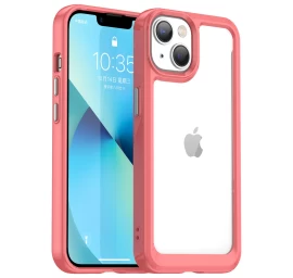 Outer Space Case Iphone 14 Plus Kietas Dėklas Su Geliniu Rėmeliu, Raudonos Spalvos