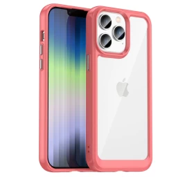 Outer Space Case Iphone 14 Pro Max Standus Dėklas Su Geliniu Rėmeliu, Raudonos Spalvos