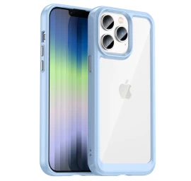 Outer Space Case Iphone 14 Pro Standus Dėklas Su Geliniu Rėmeliu, Mėlynos Spalvos