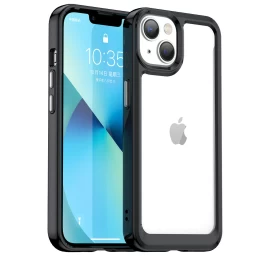 outer Space Dėklas iphone 14 Plus Kietasis Dangtelis Su Geliniu Rėmeliu, Juodas