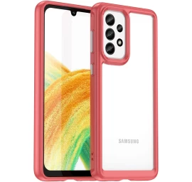 outer Space Dėklas samsung Galaxy A33 5g - Raudonas Dėklas Su Lanksčiu Rėmeliu