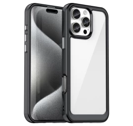 outer Space Dėklas Su Geliniu Rėmeliu iphone 16 Pro - Juodas