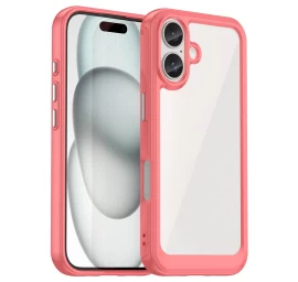 outer Space Dėklas Su Geliniu Rėmeliu Iphone 16 - Raudonas