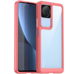 outer Space Dėklas xiaomi Poco F4 5g - Raudonas Dėklas Su Lanksčiu Rėmeliu