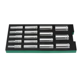 Padėklas. Prailgintų galvučių rinkinys 1/2'' 17vnt.