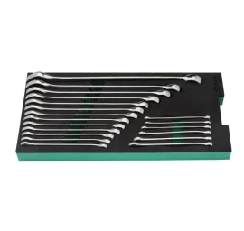 Padėklas. Veržliarakčių kombinuotų rinkinys 19vnt.