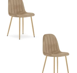 Padva Kėdė - Rudas Aksomas / ąžuolinės Kojos X 2