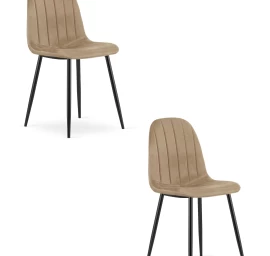 Padva Kėdė - Rudas Aksomas / Juodos Kojos X 2