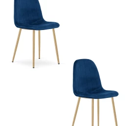 Padva Kėdė - Tamsiai Mėlynas Aksomas / ąžuolinės Kojos X 2