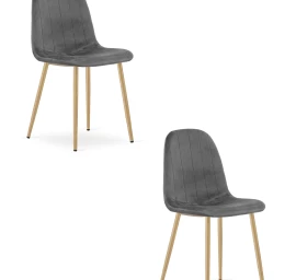 Padva Kėdė - Tamsiai Pilkas Aksomas / ąžuolo Kojos X 2