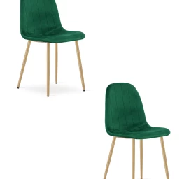 Padva Kėdė - žalias Aksomas / ąžuolinės Kojos X 2