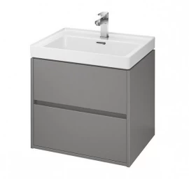 Pakabinama spintelė su praustuvu Cersanit Crea 50 cm, pilka matinė S801-282