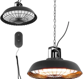 Pakabinamas Infraraudonųjų Spindulių Kiemo šildytuvas Su Nuotolinio Valdymo Pulteliu 600/1200/1800 W