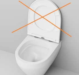 Pakabinamas klozetas AM.PM. Spirit FlashClean, be dangčio