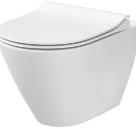 Pakabinamas klozetas Cersanit CITY OVAL su soft close dangčiu K701-104