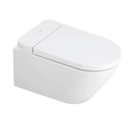 Pakabinamas klozetas Duravit SensoWash D-Neo Compact Rimless su SoftClose dangčiu, baltas 654000012004300