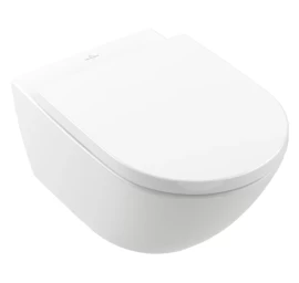 Pakabinamas klozetas Villeroy &amp; Boch Subway 3.0 TwistFlush su CeramicPlus danga, su softclose dangčiu, baltas, 4670TSR1