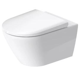 Pakabinamas unitazas Duravit D-Neo Rimless su Soft Close dangčiu, balta, 45770900A1