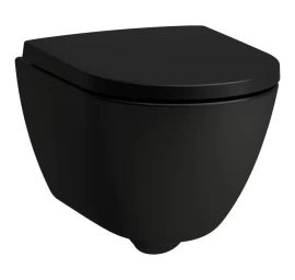 Pakabinamas unitazas LAUFEN PRO X Advanced Compact 49x36 cm, juodas matinis, H8208637160001