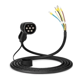 Pakaitinis elektromobilų įkrovimo stotelės kabelis Type 2, 32A, 3 fazės, 8m ilgio