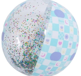 Paplūdimio Pripučiamas Kamuolys 50 Cm Blizgus Mėlynas 53197