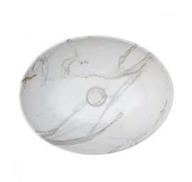 Pastatomas praustuvas RIHO Marmic Oval 51x40 matinis baltas W031004M00