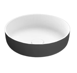Pastatomas Xonyx™ lieto akmens praustuvas Balteco NEO C ø 41 cm, juodai dažyta išore