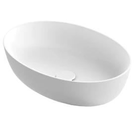 Pastatomas Xonyx™ lieto akmens praustuvas Balteco NEO E 54x38x14 cm, baltas matinis