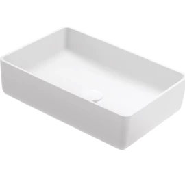 Pastatomas Xonyx™ lieto akmens praustuvas Balteco NEO Q 50x35x13 cm, baltas matinis