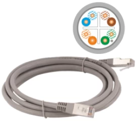 Patchcord STP A-LAN KKS6SZA5.0 (RJ45 - RJ45 ; 5m; SF/UTP; 6; gray color)