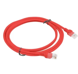 Patchcord UTP Lanberg PCU5-10CC-0200-R (RJ45 - RJ45 ; 2m; U/UTP; 5e; red color)
