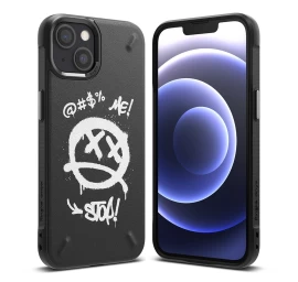 Patvarus iphone 13 Mini Dėklas onyx Design Graffiti, Juodas