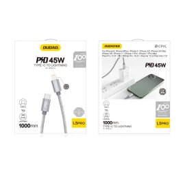 Patvarus iphone Usb-c - lightning Power Delivery 45w 1 M Pilkos Spalvos Kabelis