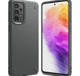 Patvarus Ir Lankstus Dėklas Galaxy A73 Onyx Grey
