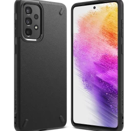 Patvarus Ir Lankstus Galaxy A73 Onyx Black Dėklas
