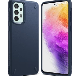 Patvarus Ir Lankstus Galaxy A73 Onyx Tamsiai Mėlynas Dėklas