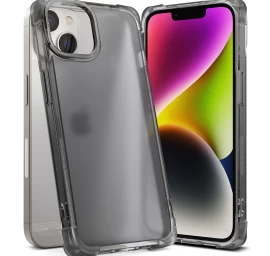 Patvarus Ir Tvirtas Dėklas Iphone 14 Plus Fusion Bumper Pilkos Spalvos