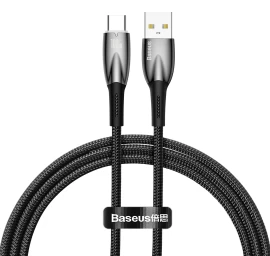 Patvarus Lankstus Usb-a - Usb-c 100w Greitojo įkrovimo Kabelis 1 M Juodas