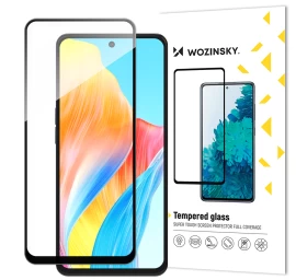 Patvarus Viso Ekrano Grūdintas Stiklas Su Rėmeliu, Skirtas Oppo A98 5g Full Glue Black