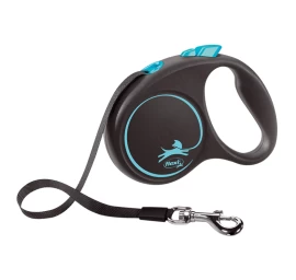 Pavadėlis Flexi Black Design S juost.blue 5m 15 kg. FL03393